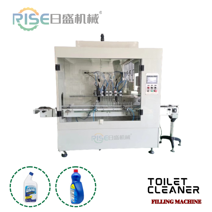 RISHENG | AUTOMATIC 1L TOILET BOWL ANTI-CORROSION FILLING, CAPPING AND LABELING PRODUCTION LINE